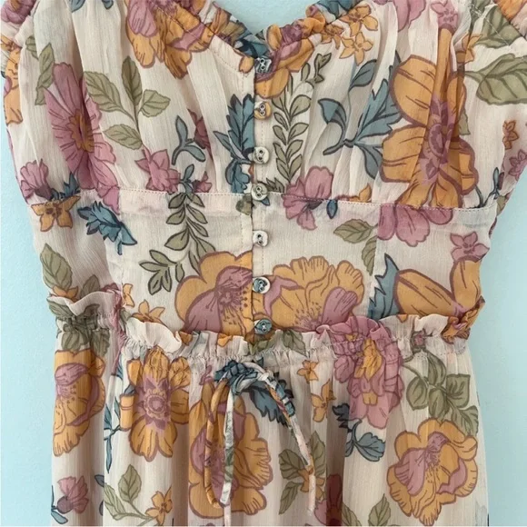 Patrons of Peace Floral Maxi Dress in Pink and Orange - Picture 5 of 5